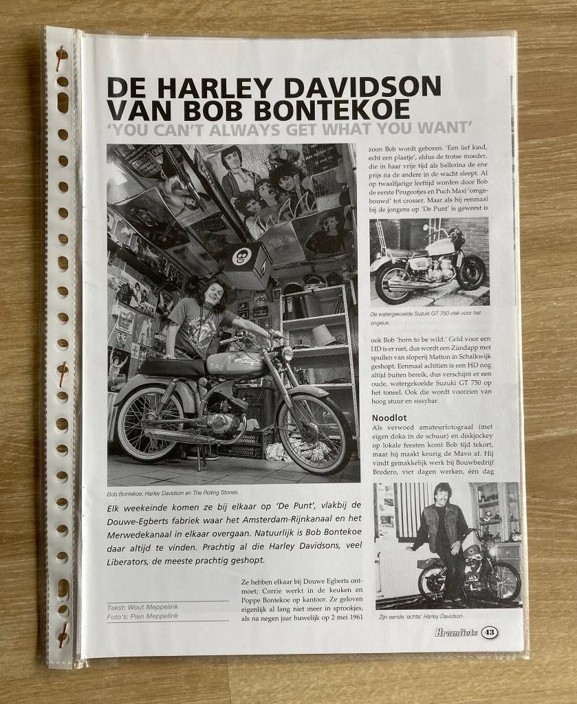 Map met documentatie Harley Davidson bromfietsen/ brommers, Fietsen en Brommers, Handleidingen en Instructieboekjes, Zo goed als nieuw