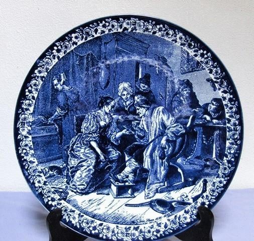 Delfts blauwe wandplaat — Chemkefa — Jan Steen N1-serie, Antiek en Kunst, Antiek | Porselein, Ophalen of Verzenden