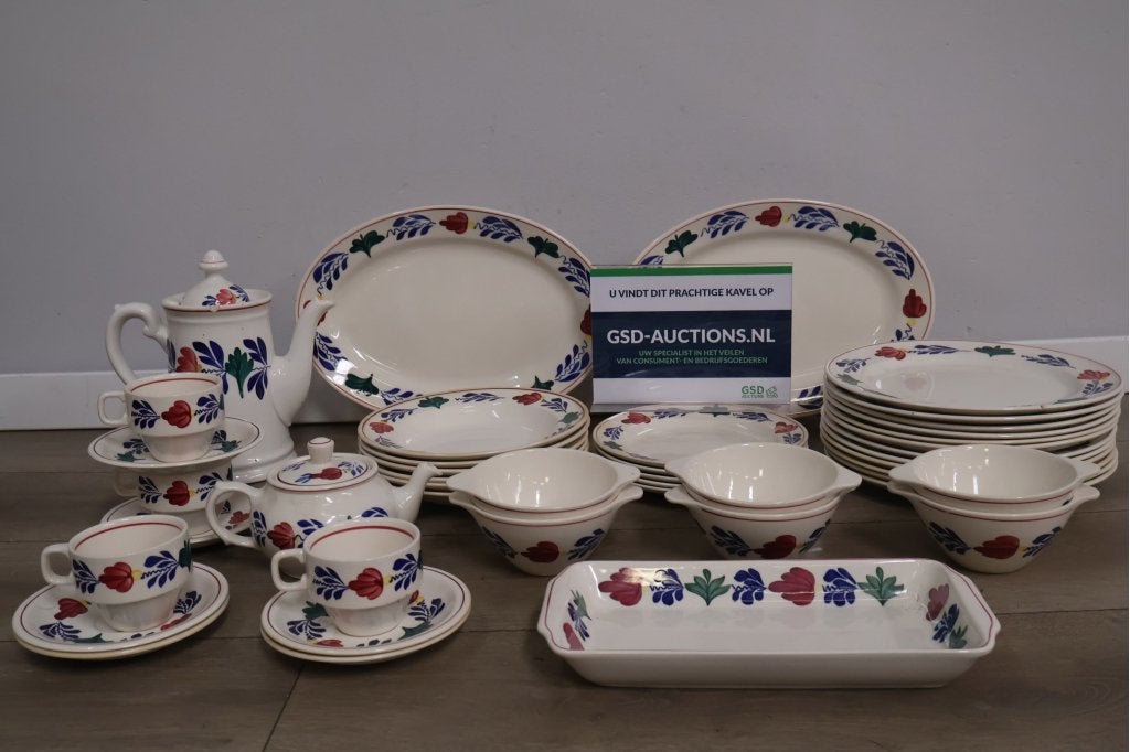 44-Delig Porseleinen Boch Boerenbont Servies
