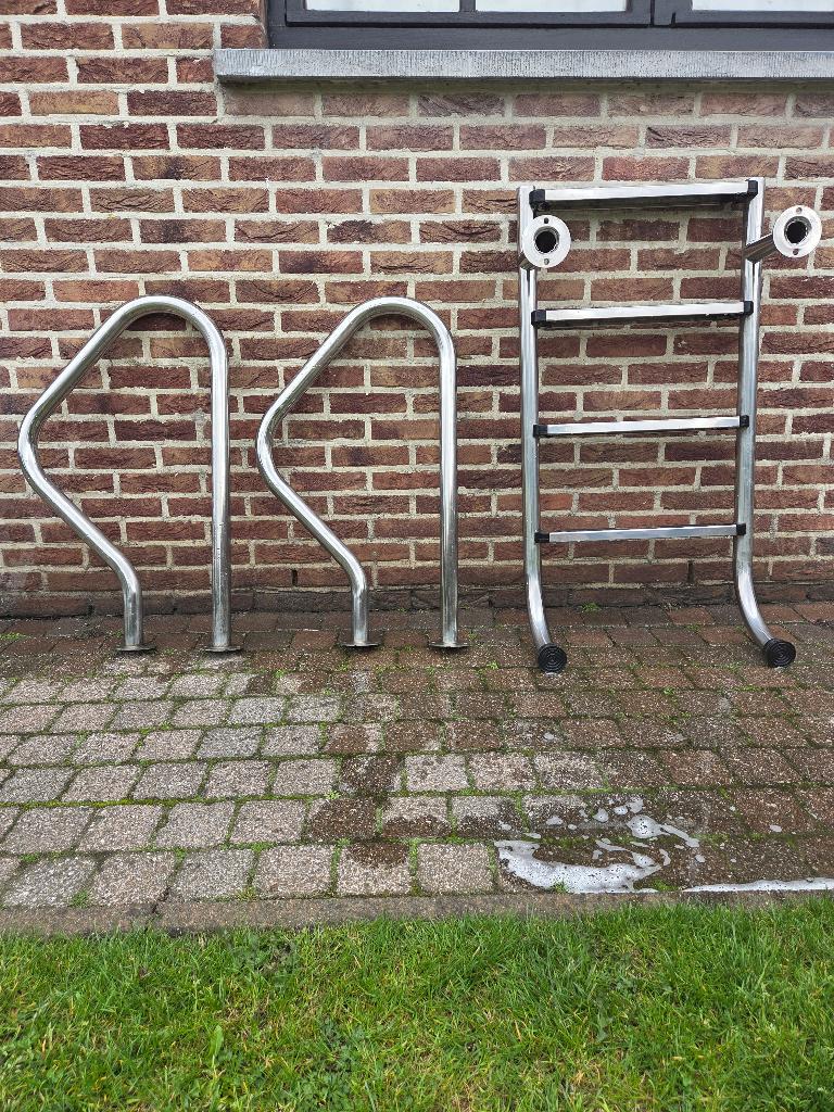 zwembadtrap, Ophalen, Gebruikt, Ladder