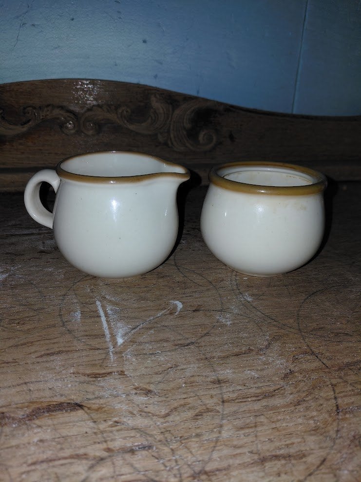 Melkkannetje + suikerpotje, Ophalen of Verzenden, Gebruikt, Vintage, Overige typen