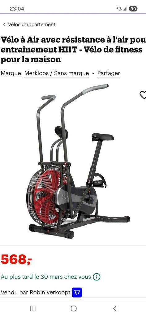 VELO APPARTEMENT SPORTPLUS NEUF, Sports & Fitness, Appareils de fitness, Enlèvement
