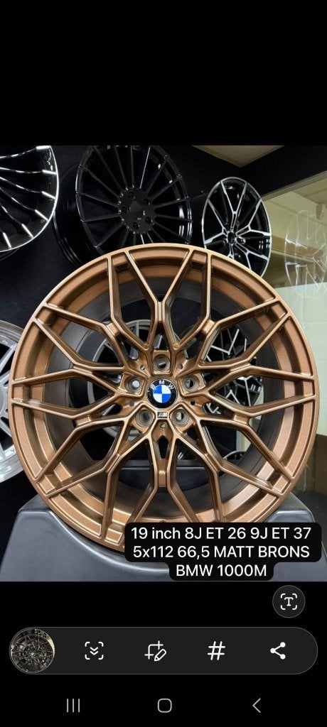19 inch replica style 1000 matbrons 5x112, Auto-onderdelen, Banden en Velgen, Velg(en), Nieuw, Personenwagen, Ophalen