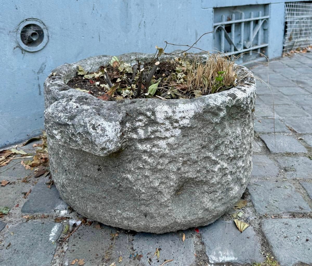 2 bacs en pierre  reconstituée, Ophalen, Steen, Gebruikt, Minder dan 30 cm