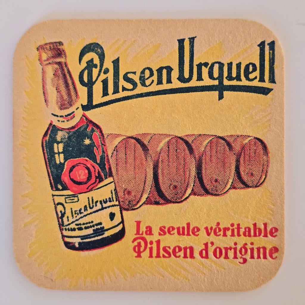 Urquell Bierviltje Bierdeckel Onderzetter, Verzamelen, Biermerken, Verzenden, Gebruikt, Viltje(s)