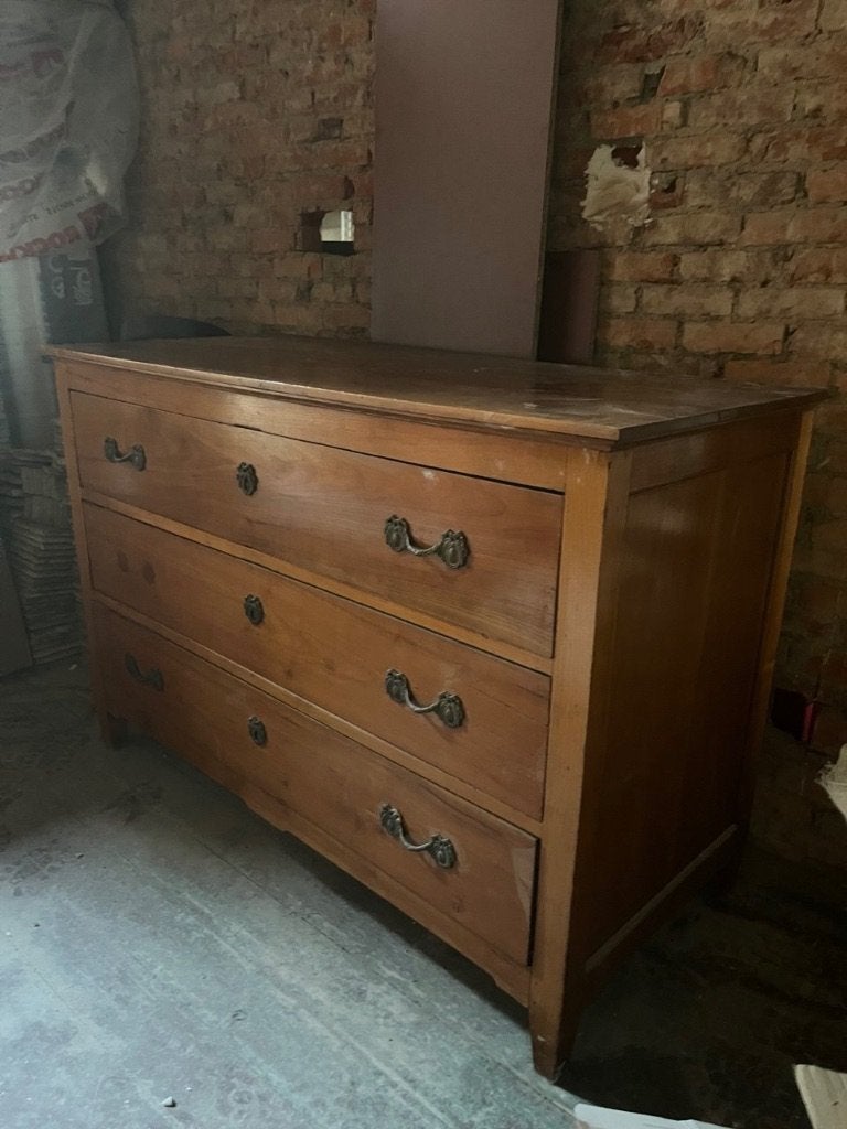 Commode dressoir kersenhout 3 schuiven, Cerisier, 100 à 150 cm, Enlèvement, Utilisé