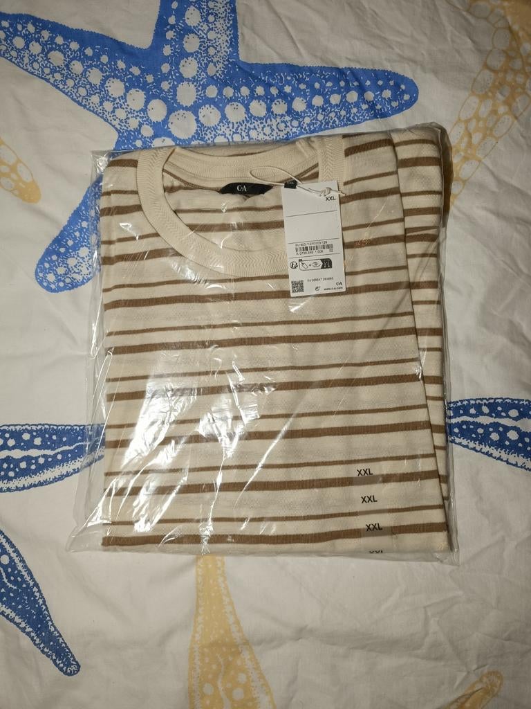 Nieuw T-shirt voor heren, nog steeds verpakt, maat XXL, Beige, Nieuw, Overige maten, C&A