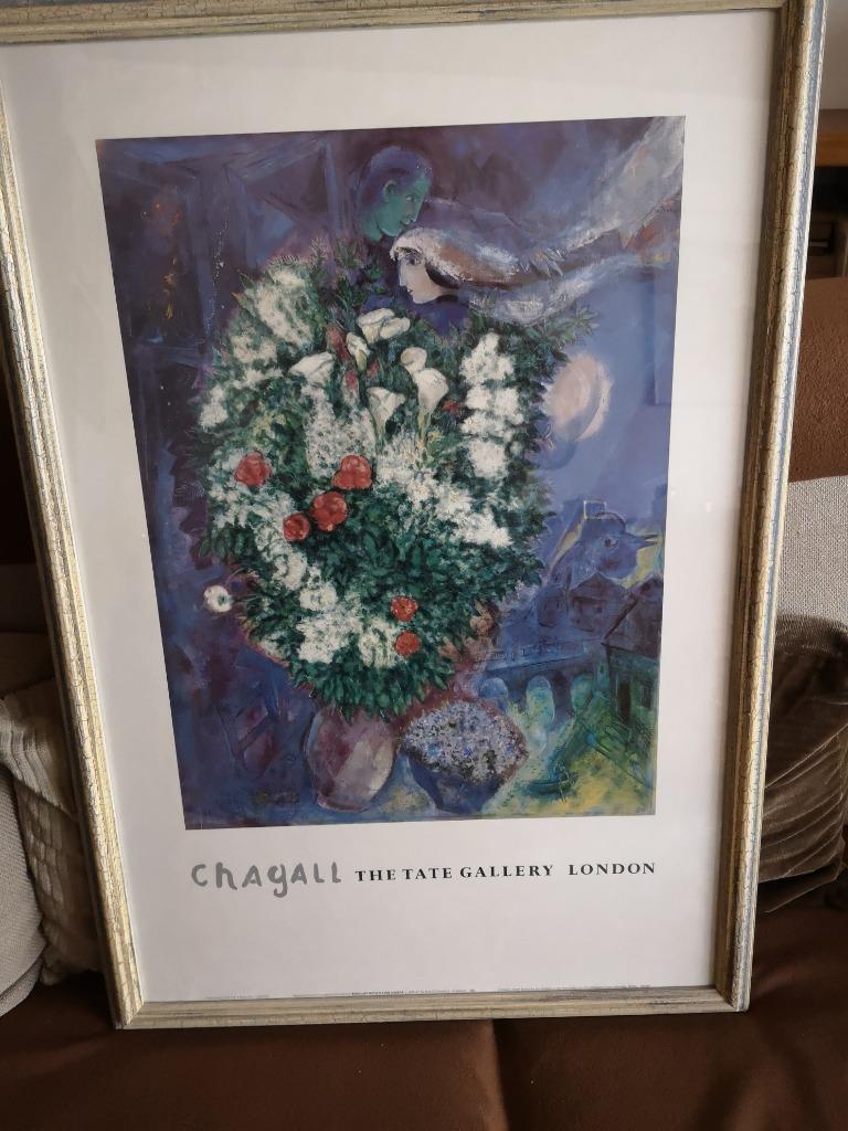 Reproductie van Marc Chagall., Antiquités & Art, Art | Peinture | Moderne, Enlèvement