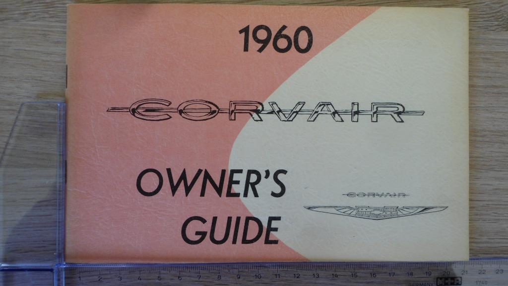 Chevrolet Corvair 1960, guide du propriétaire original., Enlèvement ou Envoi