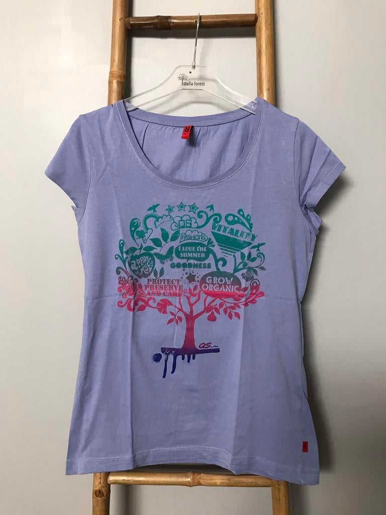 T-shirt QS S.Oliver bleu imprimé arbre multicolore, Vêtements | Femmes, S. Oliver, Porté, Bleu