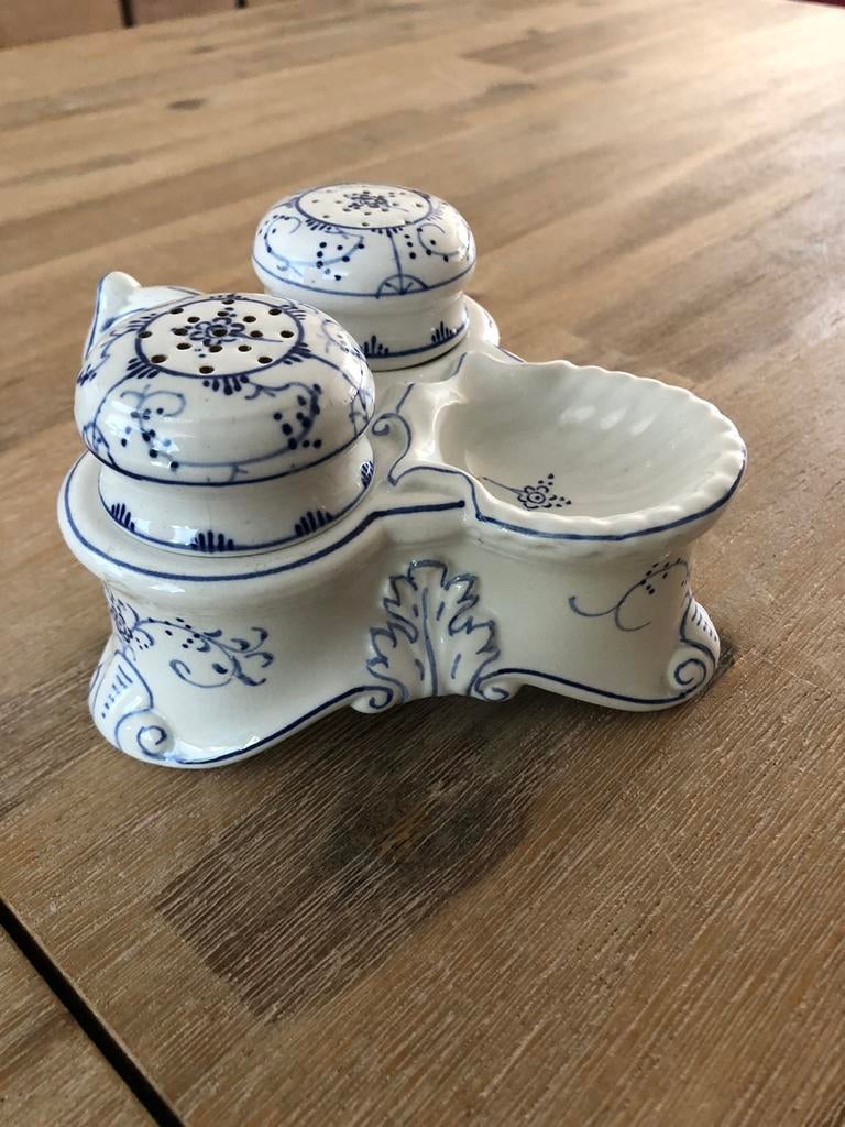 Villeroy en Boch zout peper en mosterpot, Antiek en Kunst, Ophalen