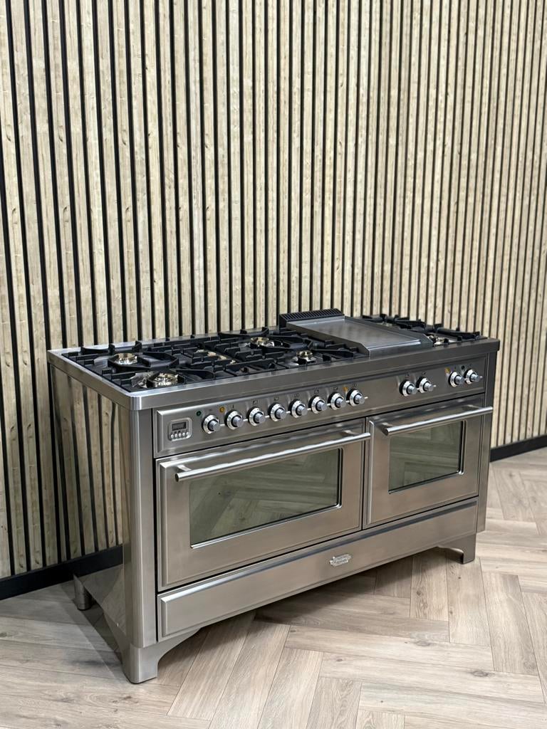Magnifique Boretti Majestic 150cm Inox + Extracteur, Electroménager, Gaz, Enlèvement ou Envoi, Plaque chauffante, 5 zones de cuisson ou plus