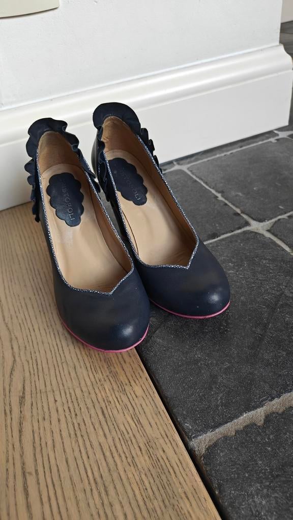 Escarpins Cristofóli bleus originaux taille 37, Enlèvement ou Envoi, Comme neuf, Escarpins