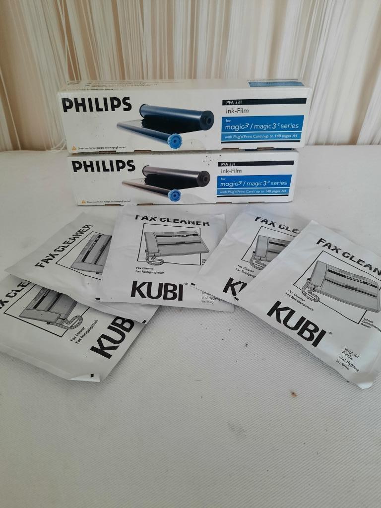 Philips PFA 331 inktfilm fax (2x) + reinigingsdoekjes, Telecommunicatie, Faxen, Ophalen of Verzenden, Nieuw, Accessoires