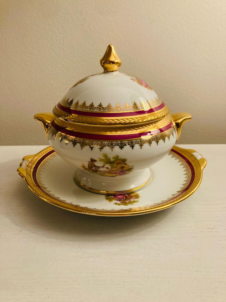 Limoges porselein kleine soep terrine, Antiek en Kunst, Ophalen of Verzenden