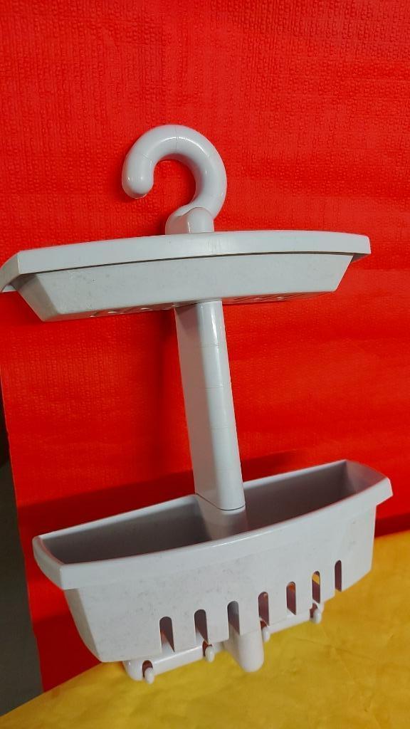 Porte savon en plastique pour douche, Ophalen, Gebruikt, Grijs