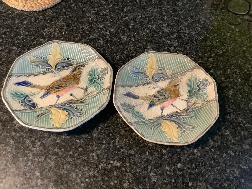 2 bordjes vogels, Antiek en Kunst, Ophalen of Verzenden