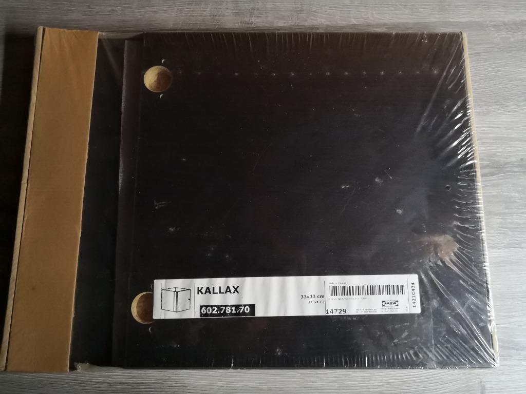 Ikea Kallax Inzet met deur, 33x33 cm - zwart/bruine kleur, Huis en Inrichting, Ophalen
