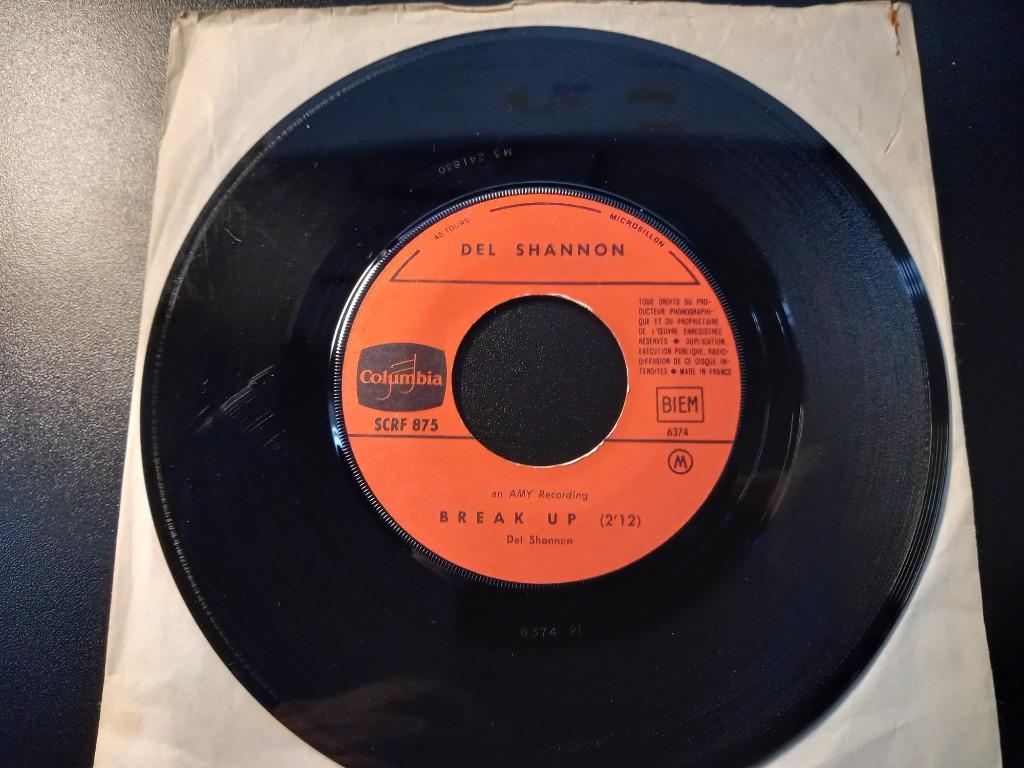 Del Shannon – Break Up / Why Don't You Tell Me '7, Gebruikt, 7 inch, Single, Ophalen of Verzenden