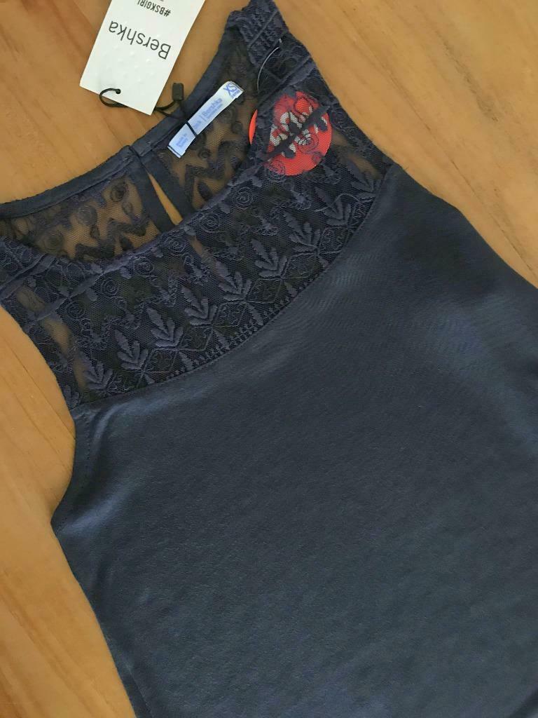 Mooie donkerblauwe top Bsk mt XS, Kinderen en Baby's, MET, Meisje, Nieuw, Ophalen of Verzenden