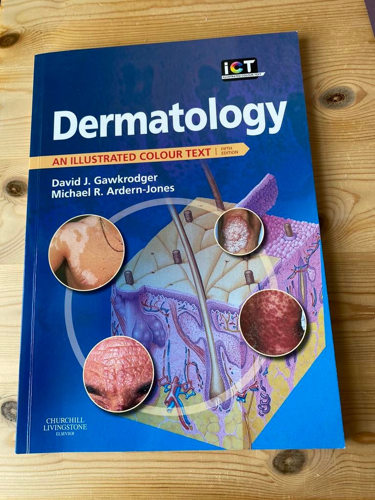 Dermatology , an illustrated colour text , fifth edition, Ophalen, Zo goed als nieuw, Hoger Onderwijs, David J. Gawkrodger