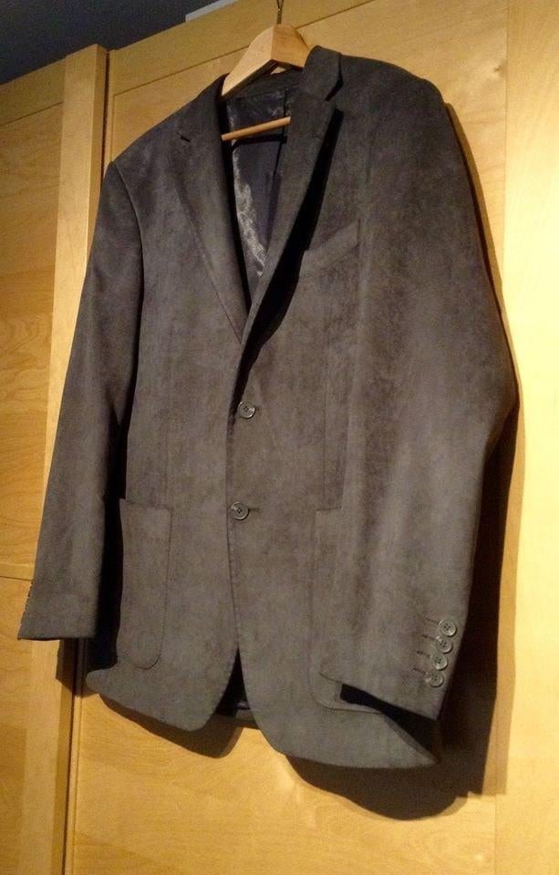 Blazer van grijs fluweel ISSA maat 50/M, Ophalen of Verzenden, Zo goed als nieuw, Maat 48/50 (M), Grijs