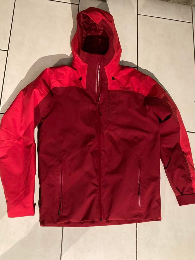 Ski jas heren decathlon - rood - medium, Ophalen, Maat 48/50 (M), Zo goed als nieuw, Jack