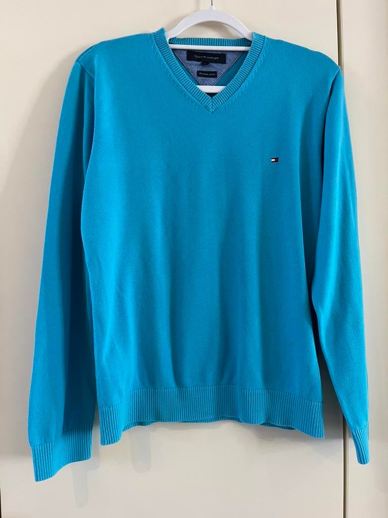 Lichtblauwe trui, Tommy Hilfiger, maat L, Enlèvement, Taille 52/54 (L)