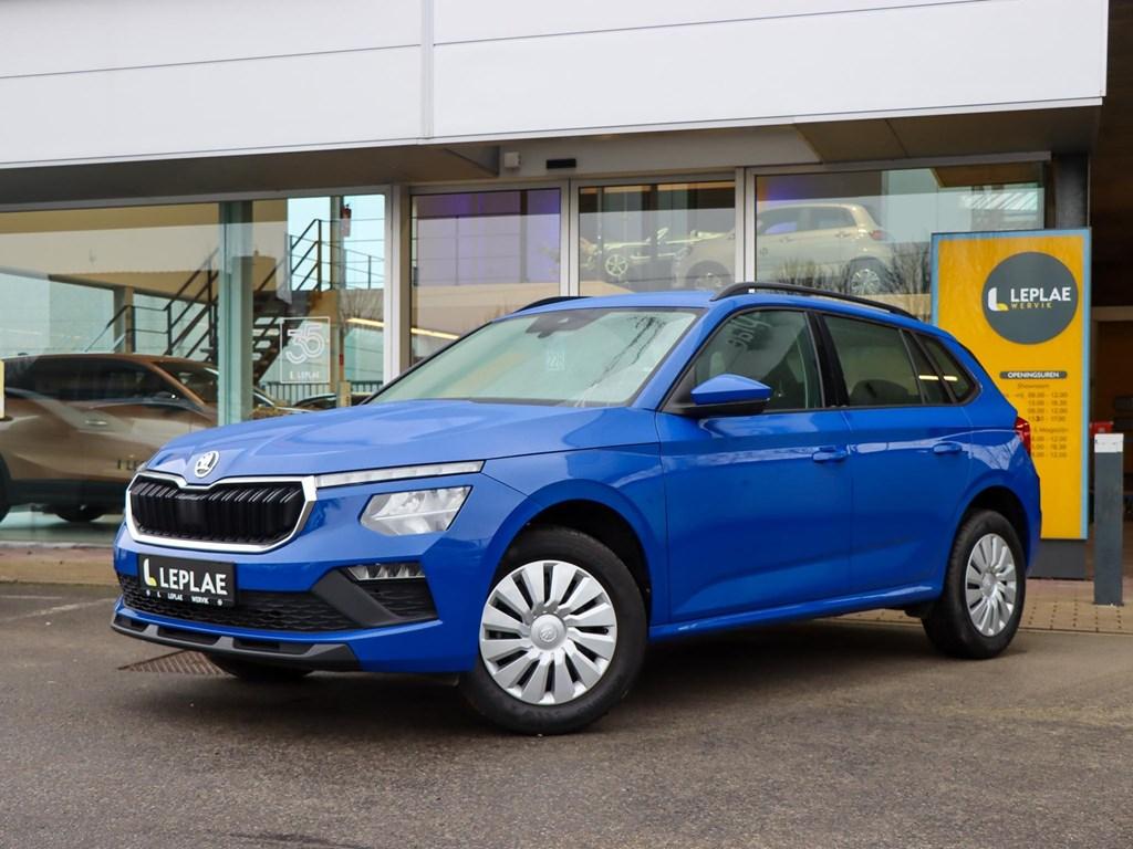 Skoda Kamiq Essence 1.0TSI MT5 95 PK |ORIG. TREKHAAK|AIRCO|, 95 pk, Blauw, 5 deurs, Parkeersensor