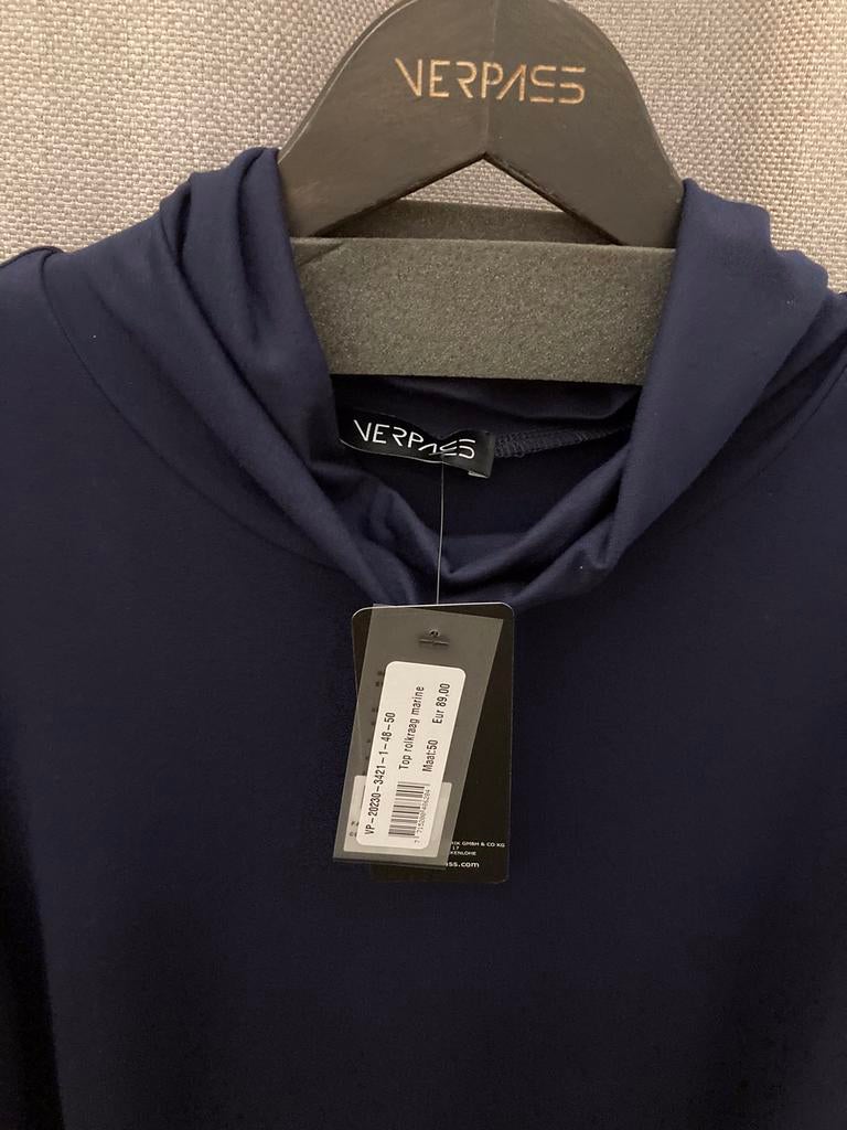 VERPASS, Top rolkraag marine, NIEUW, maat 50, Kleding | Dames, Verpass, Blauw, Nieuw, Ophalen of Verzenden