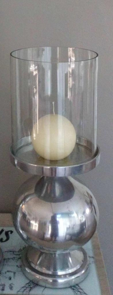 Bougeoir base métal et verre, Ophalen, Zo goed als nieuw, Metaal