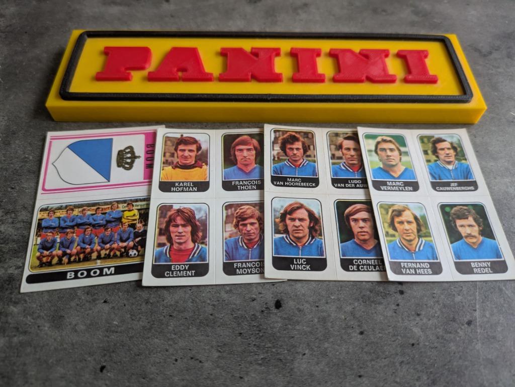 PANINI FOOTBALL 1973/74 FC BOOM 4X STICKERS 1973, Verzenden, Zo goed als nieuw