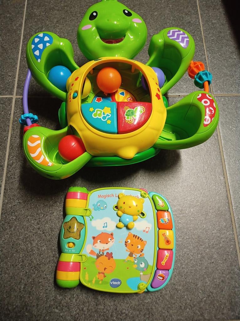 Vtech, schildpad ballenpret, + Vtech magisch liedjesboek, Ophalen, Gebruikt