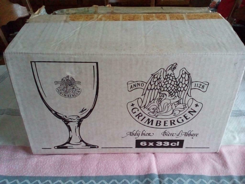 6 verres de Grimbergen, Enlèvement, Neuf, Verre, Verre ou Verres