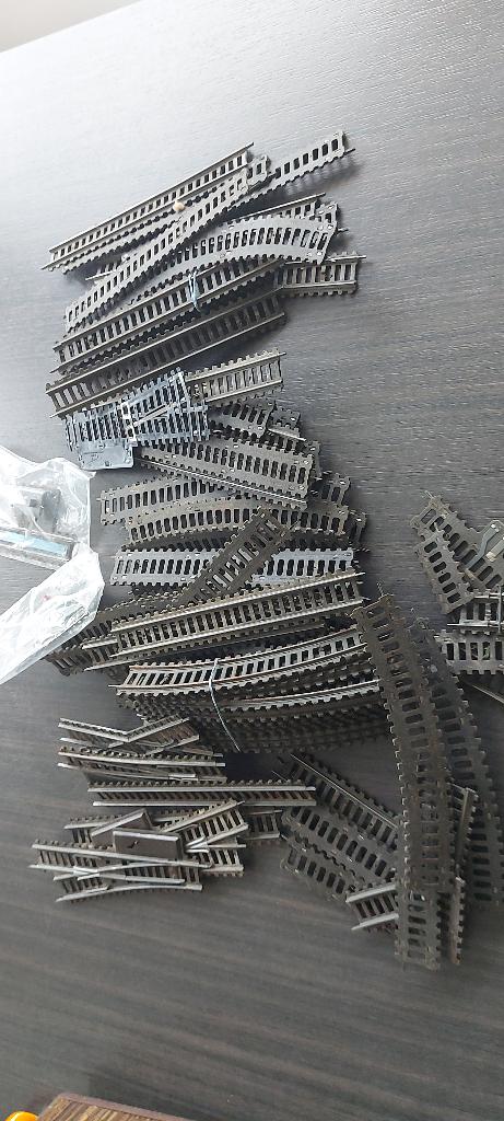 Lot oude Fleischmann sporen, Gebruikt, Gelijkstroom, Fleischmann, Rails