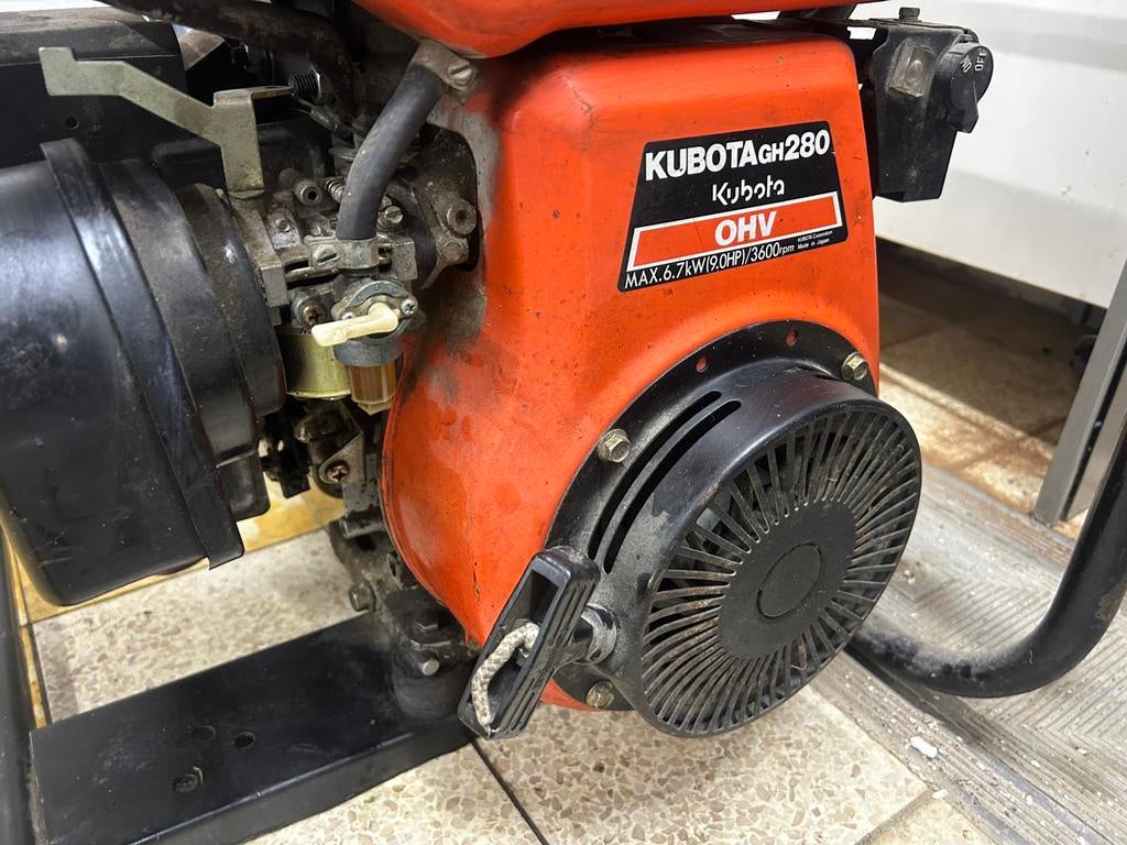 Kubota generator 4500 watt Leroy Somer, Doe-het-zelf en Bouw, Aggregaten, Ophalen of Verzenden, Zo goed als nieuw, Benzine