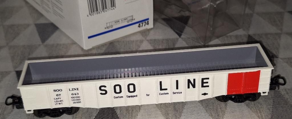 Märklin HO 4774 Gondola van de USA / SOO LINE, Ophalen of Verzenden, Zo goed als nieuw, Wagon, Märklin