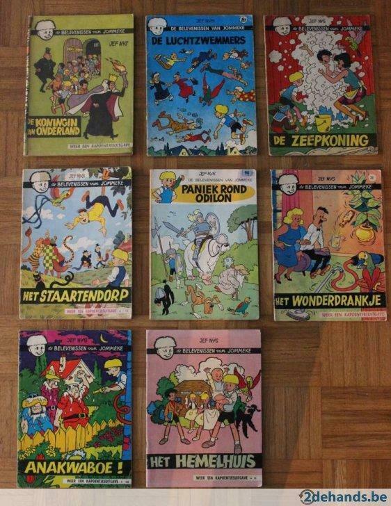 8 oude strips van Jommeke van Jef Nys, Boeken, Stripverhalen, Verzenden, Gelezen