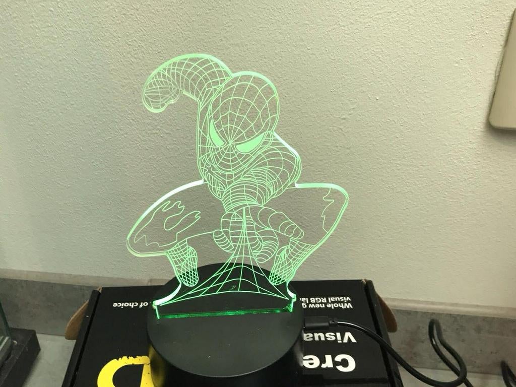 Lamp Spiderman, Huis en Inrichting, Kunststof, Nieuw, Minder dan 50 cm, 3D-LED