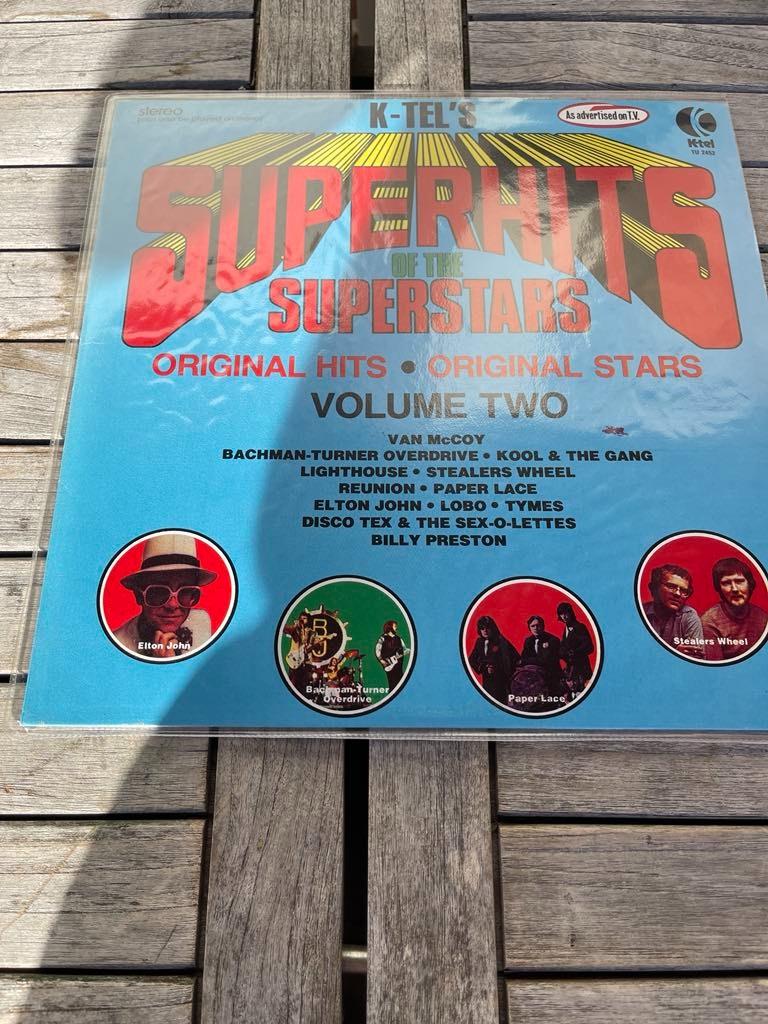 K-Tel Lp SUPERHITS of the SUPERSTARS vol2, Cd's en Dvd's, Vinyl | Verzamelalbums, Zo goed als nieuw, R&B en Soul, 12 inch, Ophalen of Verzenden
