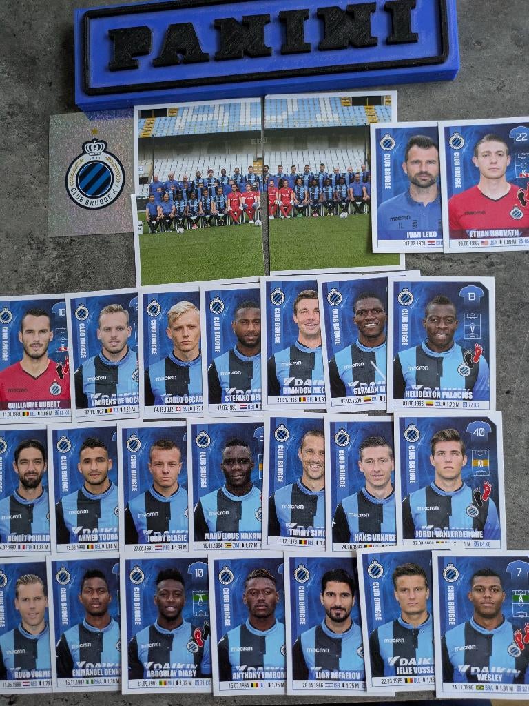 Panini FOOTBALL 2018 STICKERS 28X CLUB BRUGGE  VOETBAL, Hobby en Vrije tijd, Stickers en Plaatjes, Nieuw, Ophalen of Verzenden