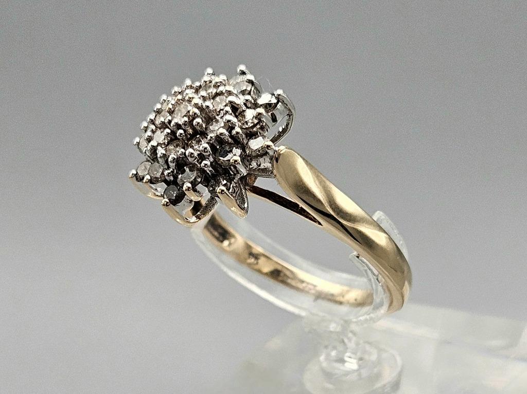 Bague vintage en or et diamant bicolore Ca : 1,00 ct. 2024/6, Or, Comme neuf, Or, 20 ou plus grands