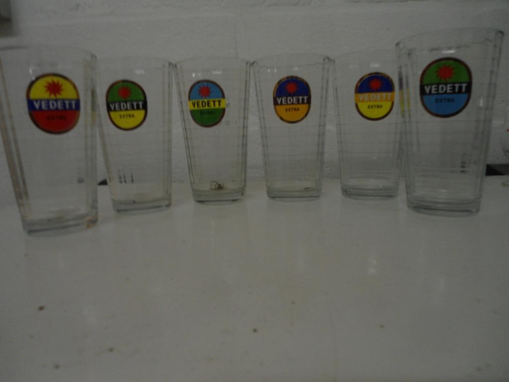 5 verschillende vedett verzamel glazen. Nieuw, Verzamelen, Ophalen of Verzenden, Nieuw, Glas of Glazen