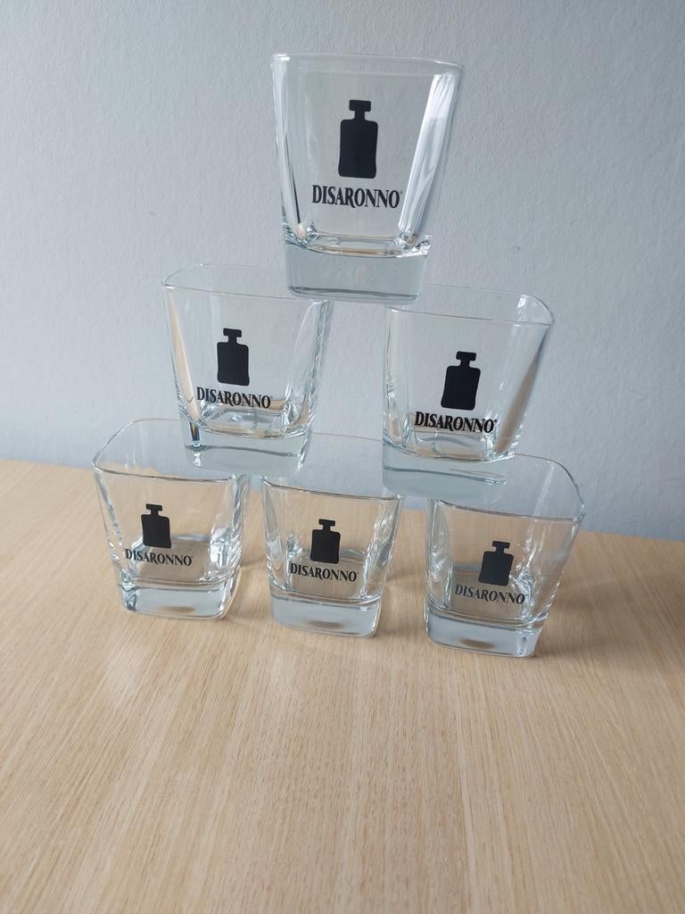 Disaronno doorzichtige glaasjes, Verzamelen, Ophalen of Verzenden, Zo goed als nieuw, Borrel- of Shotglas