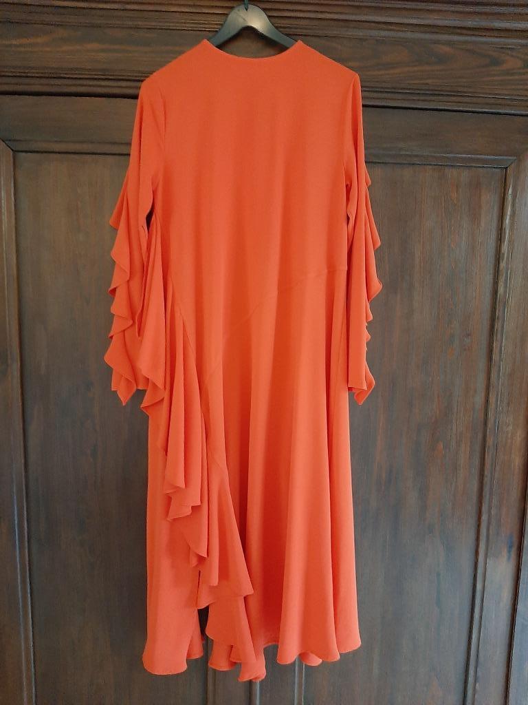 LANG KLEEDJE "ONGEDRAGEN", Kleding | Dames, Jurken, Zara, Maat 42/44 (L), Nieuw, Oranje
