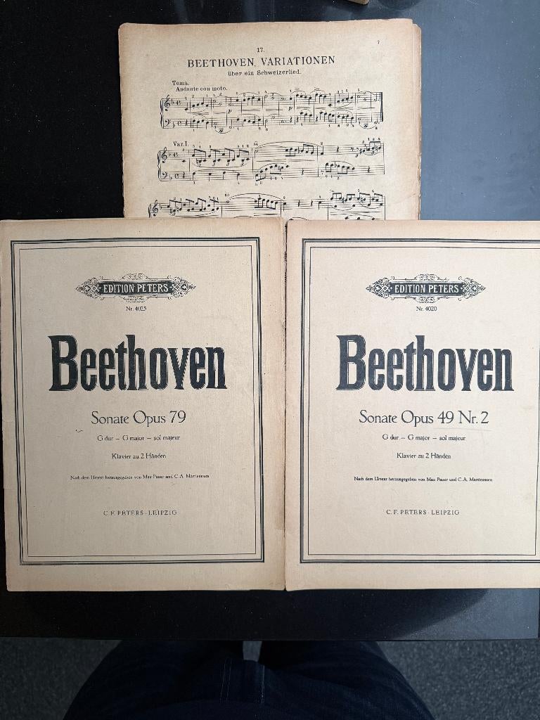 Piano partirure BEETHOVEN Sonate Opus  49 Nr 2 & 79, Muziek en Instrumenten, Klassiek, Ophalen of Verzenden, Zo goed als nieuw