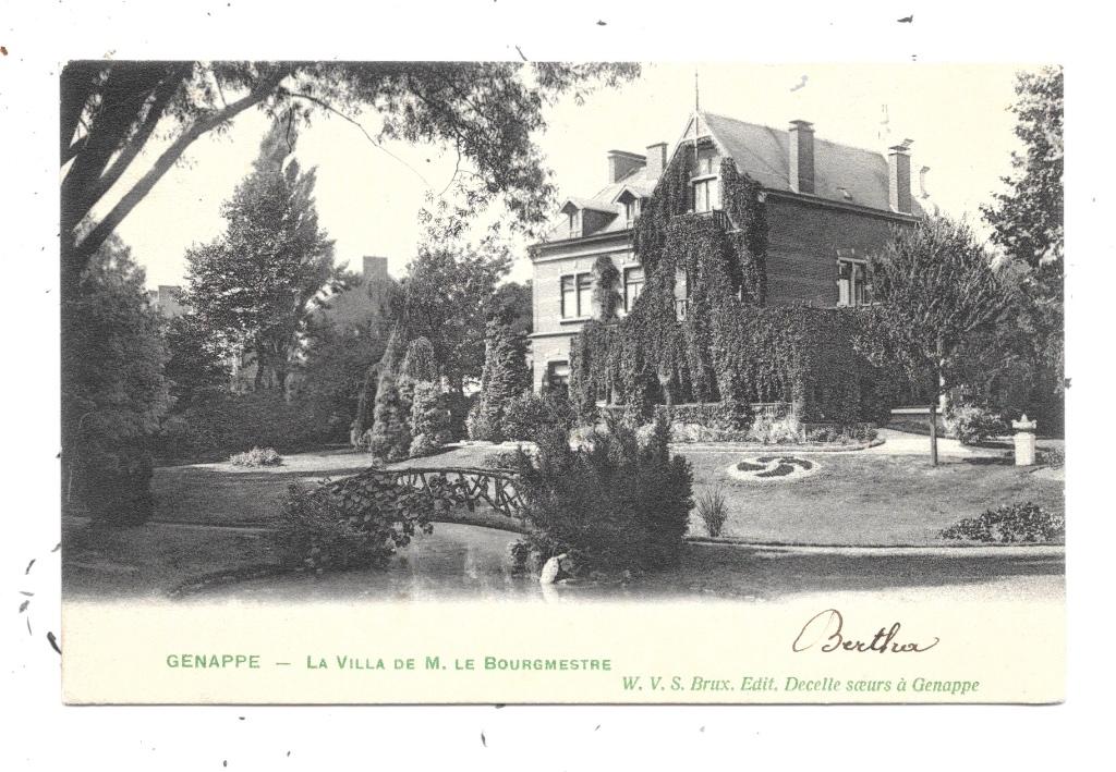Genappe NA47: La Villa de M. le Bourgmestre 1906, Collections, Envoi, Avant 1920, Affranchie, Brabant Wallon