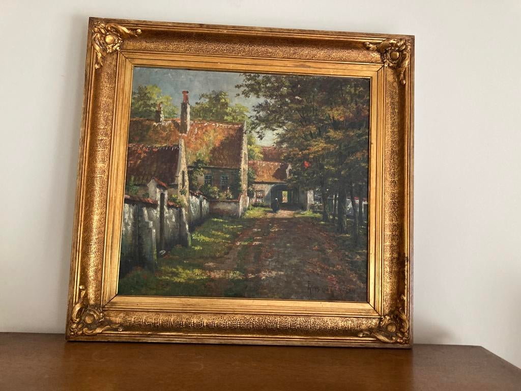 Rustiek schilderij van Frans Van  Genezen, Enlèvement