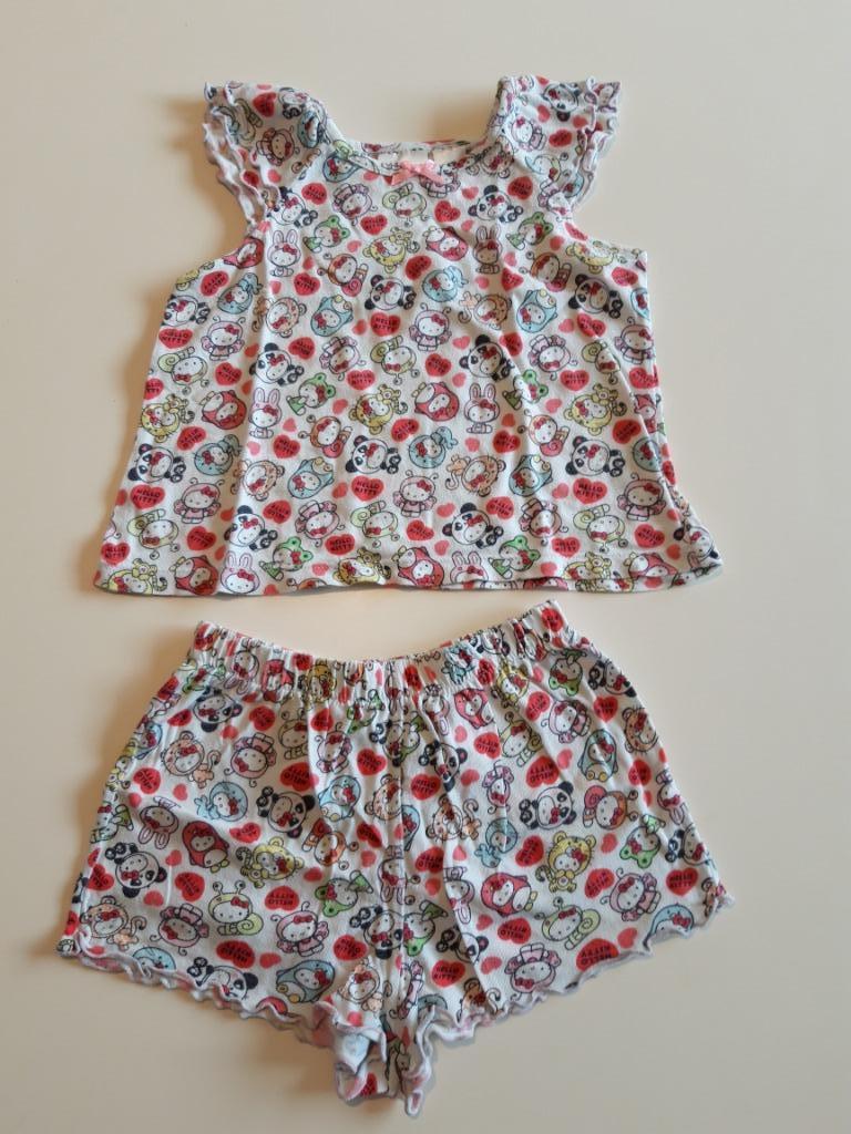 Zomerse pyjama "Hello Kitty" - Maat 92, Ophalen of Verzenden, Gebruikt, Meisje, Nacht- of Onderkleding
