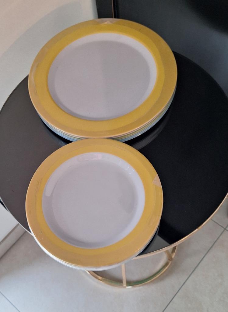 12 herbruikbare plastic borden diameter 25 en 20 cm, Overige materialen, Nieuw, Ophalen of Verzenden, Bord(en)